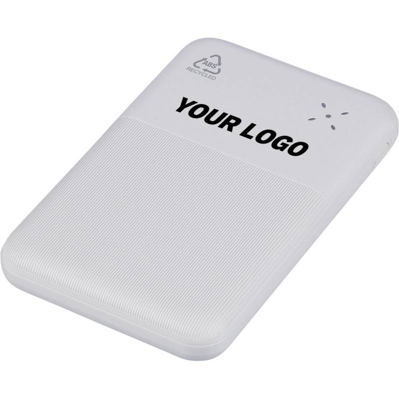 Powerbanka z rABS plastu Tavi, čierna Powerbanka z rABS plastu Tavi, čierna