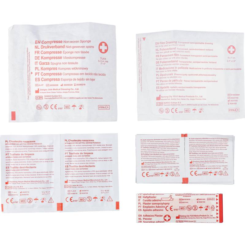 Polyesterová taška na prvú pomoc Kairo z rPET (600D), červená Polyesterová taška na prvú pomoc Kairo z rPET (600D), červená