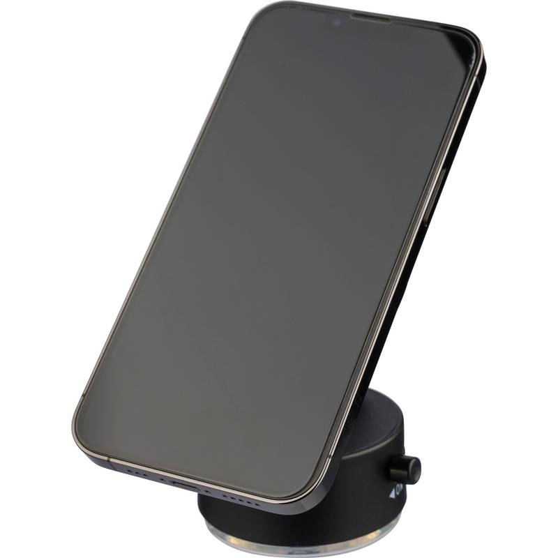 Magnetický stojan na telefón MagSafe z rABS plastu, Nadia, čierna Magnetický stojan na telefón MagSafe z rABS plastu, Nadia, čierna