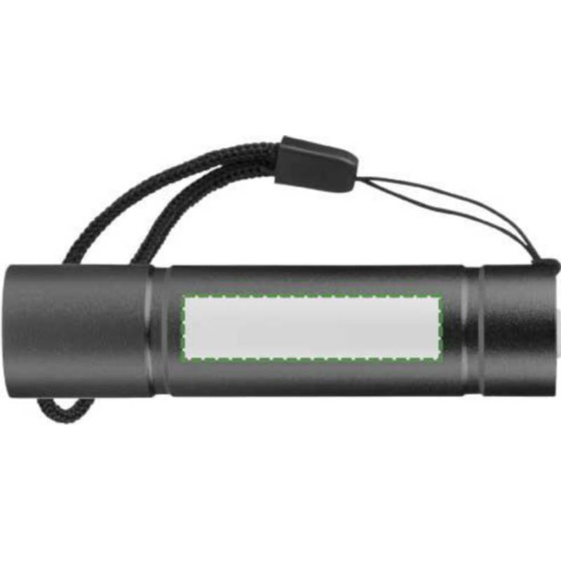 Baterka Sami z recyklovaného hliníka COB, čierna Baterka Sami z recyklovaného hliníka COB, čierna