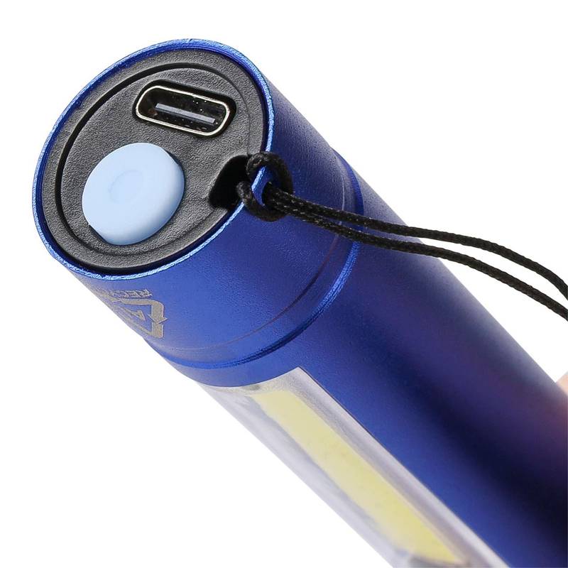 Baterka Sami z recyklovaného hliníka COB, čierna Baterka Sami z recyklovaného hliníka COB, čierna