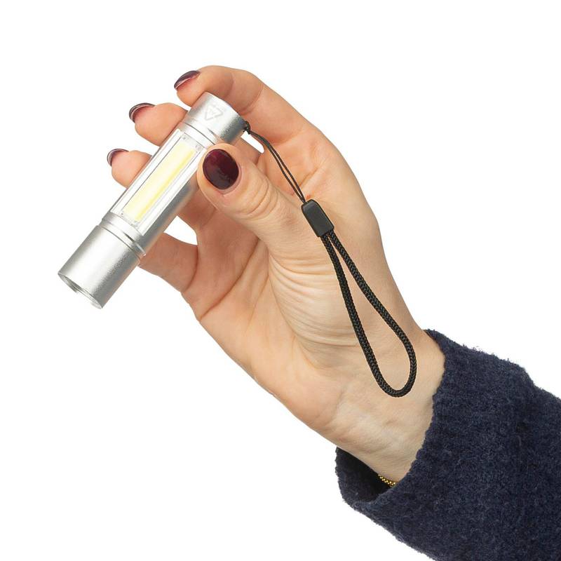 Baterka Sami z recyklovaného hliníka COB, čierna Baterka Sami z recyklovaného hliníka COB, čierna