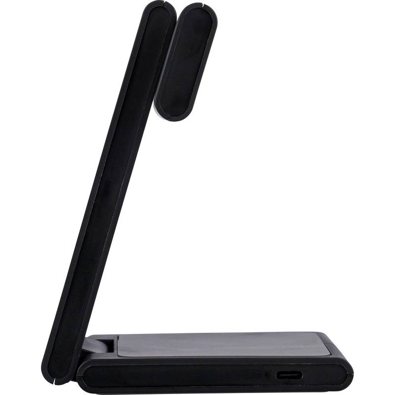 Bezdrôtová magnetická nabíjačka 3 v 1 z rABS Valerio, čierna Bezdrôtová magnetická nabíjačka 3 v 1 z rABS Valerio, čierna