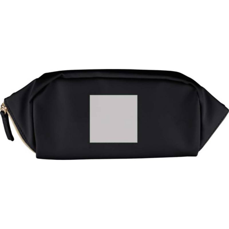 Recyklovaná PU toaletná taška Alon, čierna Recyklovaná PU toaletná taška Alon, čierna