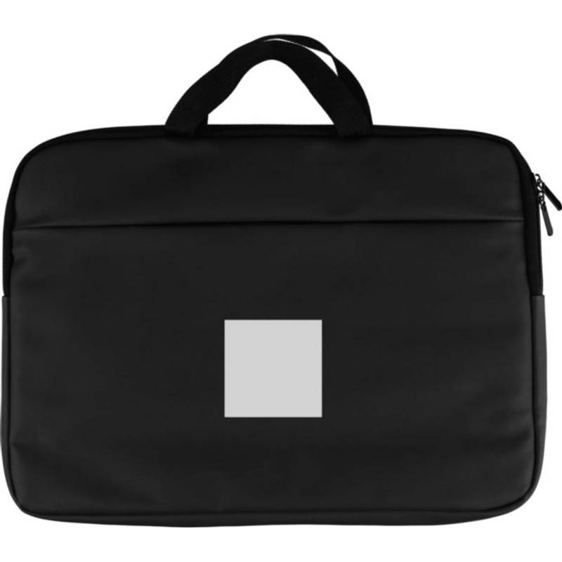 Taška na notebook z recyklovaného PU Rafi, čierna Taška na notebook z recyklovaného PU Rafi, čierna
