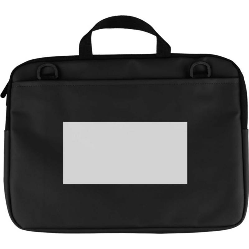 Taška na notebook z recyklovaného PU Rafi, čierna Taška na notebook z recyklovaného PU Rafi, čierna