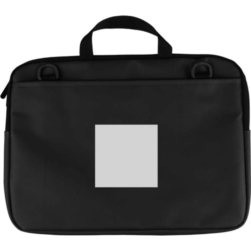 Taška na notebook z recyklovaného PU Rafi, čierna Taška na notebook z recyklovaného PU Rafi, čierna