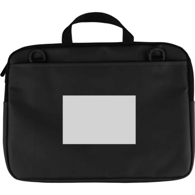 Taška na notebook z recyklovaného PU Rafi, čierna Taška na notebook z recyklovaného PU Rafi, čierna