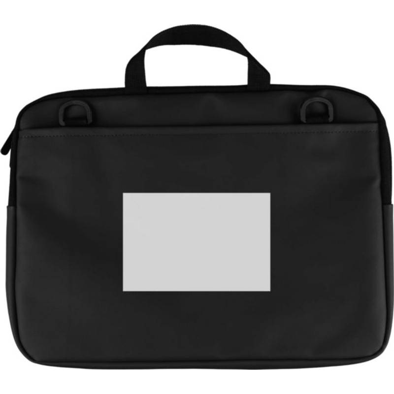 Taška na notebook z recyklovaného PU Rafi, čierna Taška na notebook z recyklovaného PU Rafi, čierna