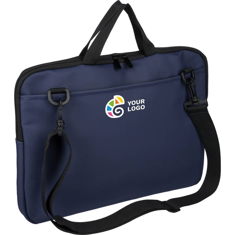 Taška na notebook z recyklovaného PU Rafi, čierna Taška na notebook z recyklovaného PU Rafi, čierna