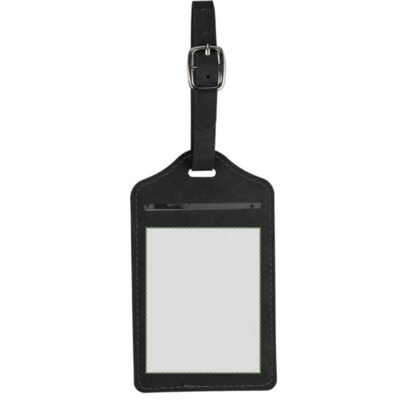 Puzdro na pas a štítok na batožinu z recyklovaného PU Zani, čierna Puzdro na pas a štítok na batožinu z recyklovaného PU Zani, čierna