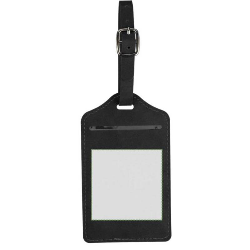 Puzdro na pas a štítok na batožinu z recyklovaného PU Zani, čierna Puzdro na pas a štítok na batožinu z recyklovaného PU Zani, čierna