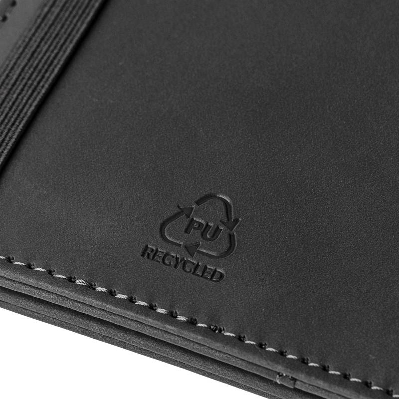 Puzdro na pas a štítok na batožinu z recyklovaného PU Zani, čierna Puzdro na pas a štítok na batožinu z recyklovaného PU Zani, čierna