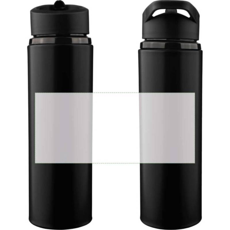 Fľaša na pitie z recyklovaného nerezu (500 ml) Zeno, čierna Fľaša na pitie z recyklovaného nerezu (500 ml) Zeno, čierna