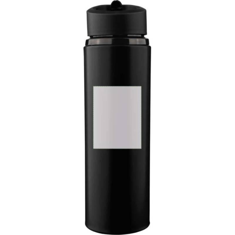 Fľaša na pitie z recyklovaného nerezu (500 ml) Zeno, čierna Fľaša na pitie z recyklovaného nerezu (500 ml) Zeno, čierna