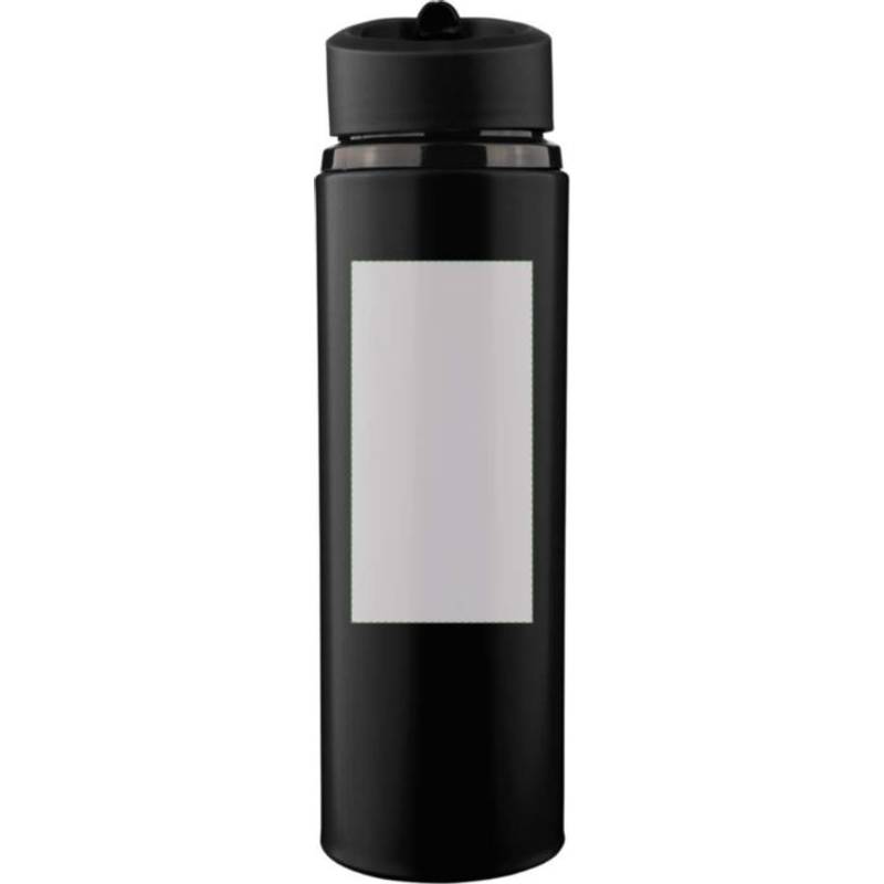 Fľaša na pitie z recyklovaného nerezu (500 ml) Zeno, čierna Fľaša na pitie z recyklovaného nerezu (500 ml) Zeno, čierna