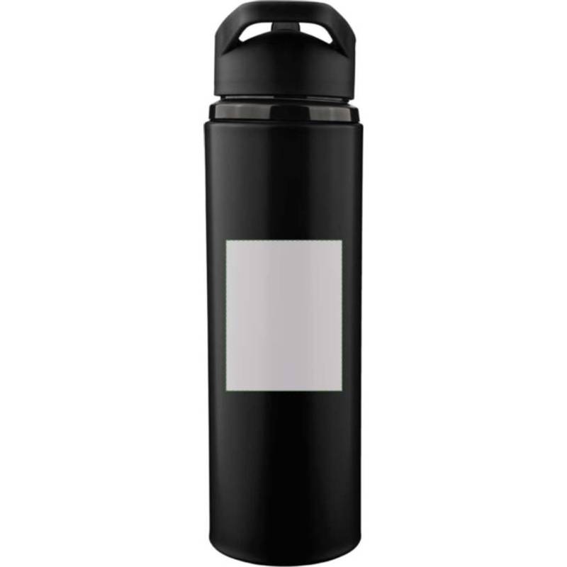 Fľaša na pitie z recyklovaného nerezu (500 ml) Zeno, čierna Fľaša na pitie z recyklovaného nerezu (500 ml) Zeno, čierna