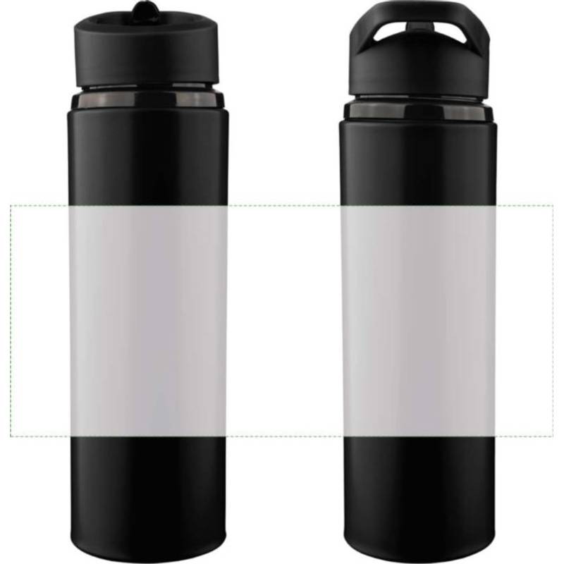 Fľaša na pitie z recyklovaného nerezu (500 ml) Zeno, čierna Fľaša na pitie z recyklovaného nerezu (500 ml) Zeno, čierna