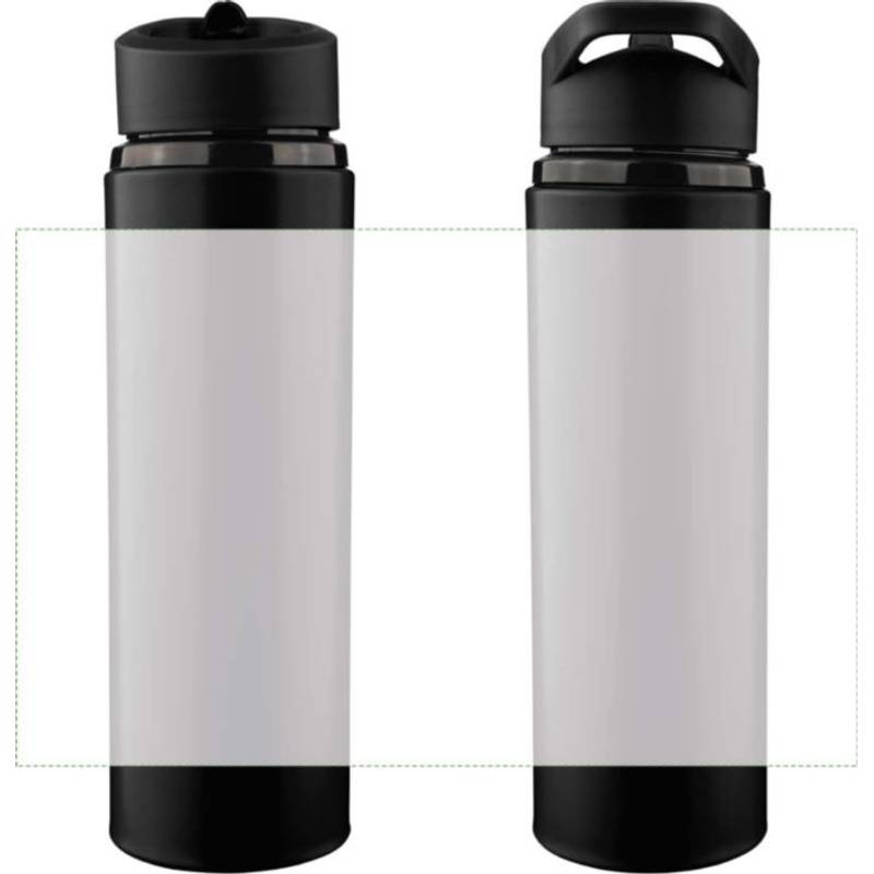 Fľaša na pitie z recyklovaného nerezu (500 ml) Zeno, čierna Fľaša na pitie z recyklovaného nerezu (500 ml) Zeno, čierna