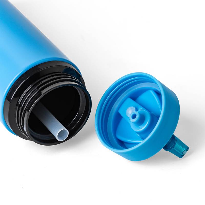 Fľaša na pitie z recyklovaného nerezu (500 ml) Zeno, čierna Fľaša na pitie z recyklovaného nerezu (500 ml) Zeno, čierna