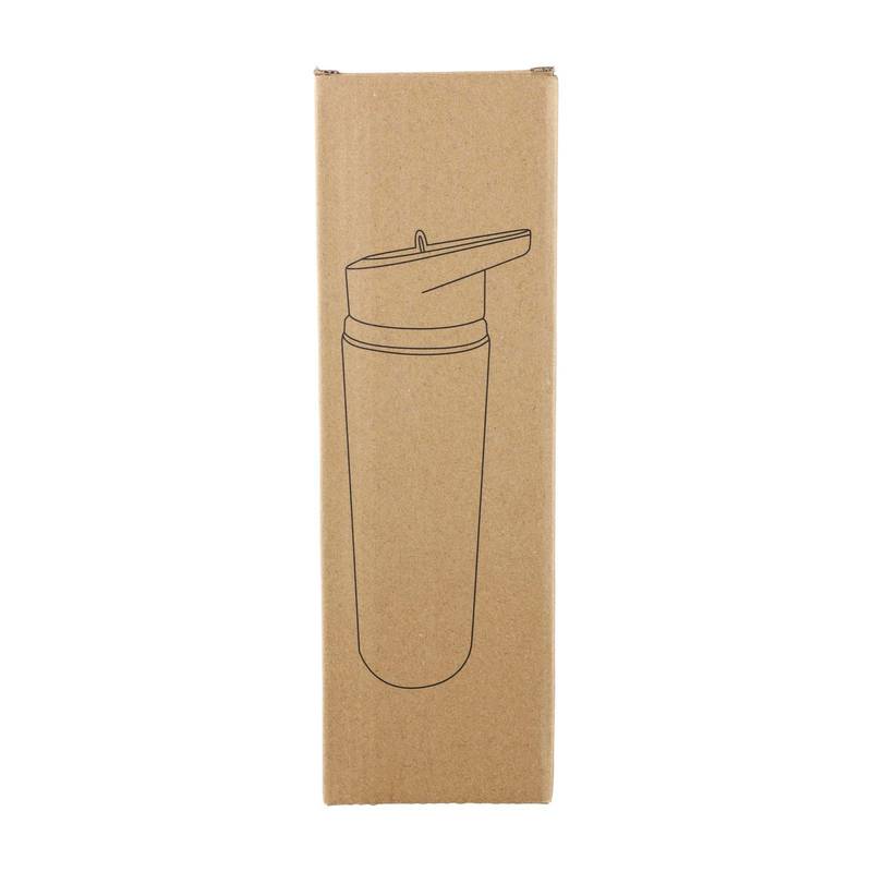 Fľaša na pitie z recyklovaného nerezu (500 ml) Zeno, čierna Fľaša na pitie z recyklovaného nerezu (500 ml) Zeno, čierna