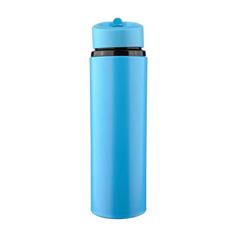 Fľaša na pitie z recyklovaného nerezu (500 ml) Zeno, čierna Fľaša na pitie z recyklovaného nerezu (500 ml) Zeno, čierna