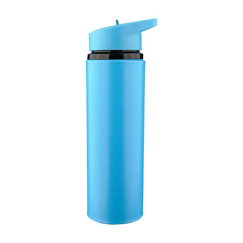 Fľaša na pitie z recyklovaného nerezu (500 ml) Zeno, čierna Fľaša na pitie z recyklovaného nerezu (500 ml) Zeno, čierna