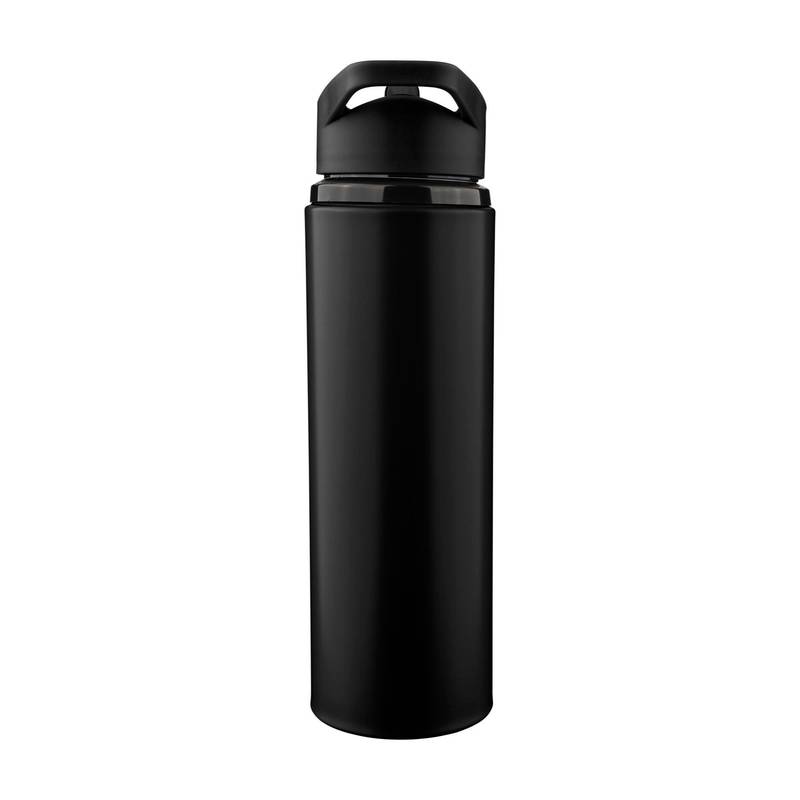 Fľaša na pitie z recyklovaného nerezu (500 ml) Zeno, čierna Fľaša na pitie z recyklovaného nerezu (500 ml) Zeno, čierna