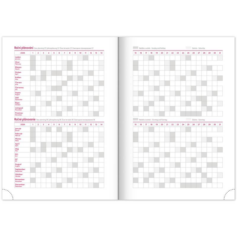 NOTIQUE Týdenní diář Aprint 2026, černý, 15 x 21 cm NOTIQUE Týdenní diář Aprint 2026, černý, 15 x 21 cm