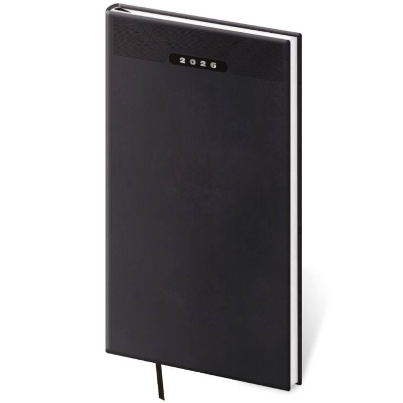 Kapesní diář Print Classic černý, 2026 Kapesní diář Print Classic černý, 2026
