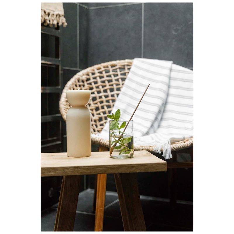 Originalhome bio svíčka střední velikosti, bílá Creme Originalhome bio svíčka střední velikosti, bílá Creme