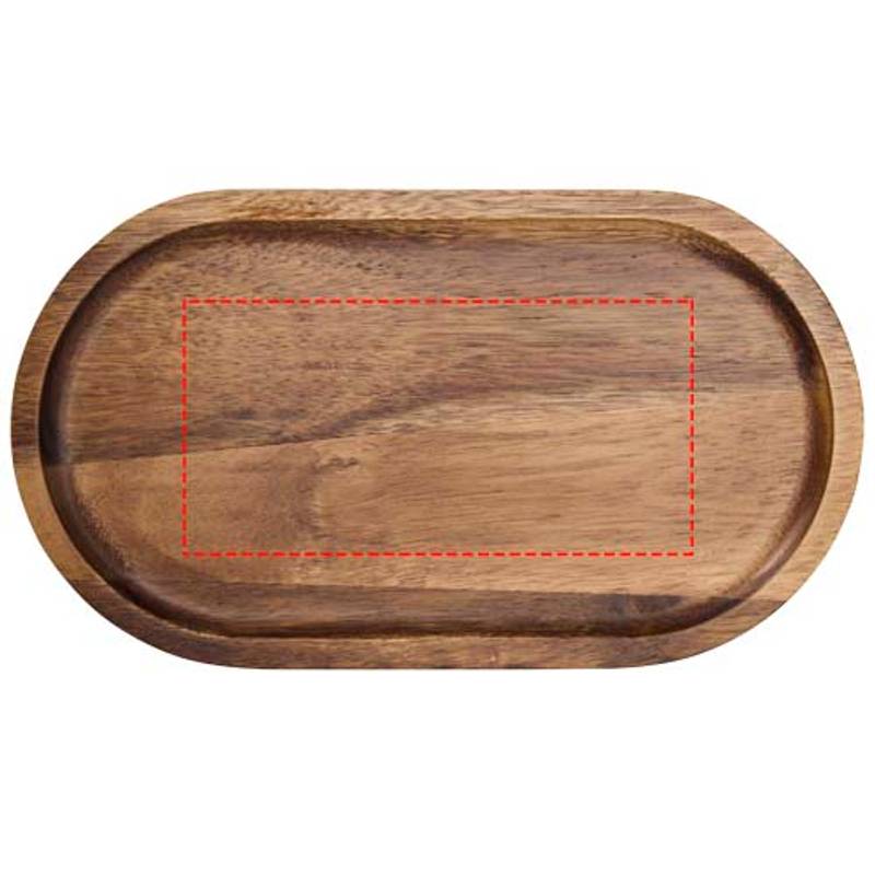 Male dřevěný servírovací podnos a sada skleněných sklenic, hnědá Male dřevěný servírovací podnos a sada skleněných sklenic, hnědá