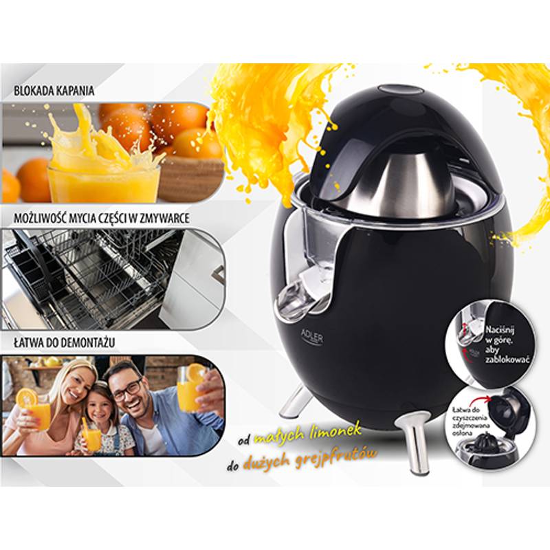 Odšťavňovač na citrusy, černá Odšťavňovač na citrusy, černá