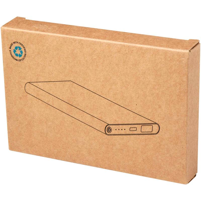 Pep 4000mAh powerbanka typu C z recykl. hliníka, sivá Titan Pep 4000mAh powerbanka typu C z recykl. hliníka, sivá Titan