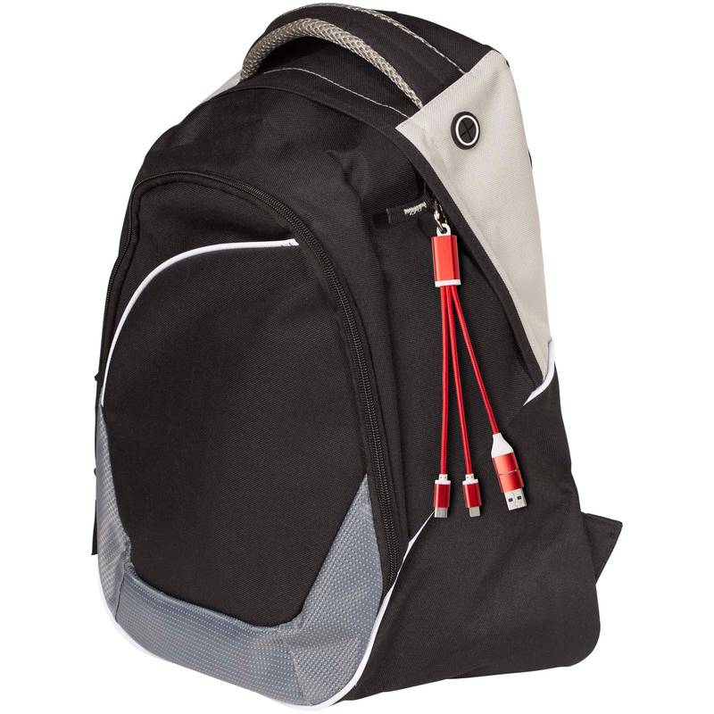 Metal Nabíjací kábel 4v1 z recykl. hliníka s kľúčenkou, červená Metal Nabíjací kábel 4v1 z recykl. hliníka s kľúčenkou, červená