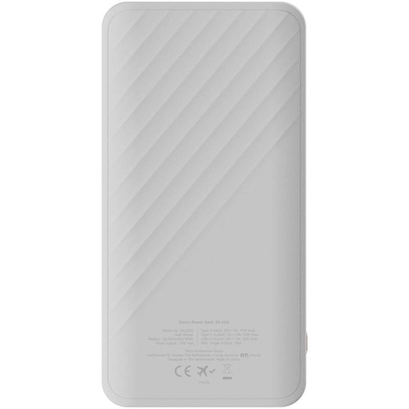 Xtorm XG220 Go2 15W 20 000mAh powerbanka s rýchlym nabíjaním, biela Xtorm XG220 Go2 15W 20 000mAh powerbanka s rýchlym nabíjaním, biela