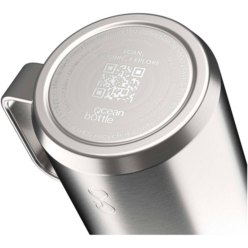 350ml cestovný hrnček s tepelnou izoláciou Ocean Bottle, sivá Steel 350ml cestovný hrnček s tepelnou izoláciou Ocean Bottle, sivá Steel