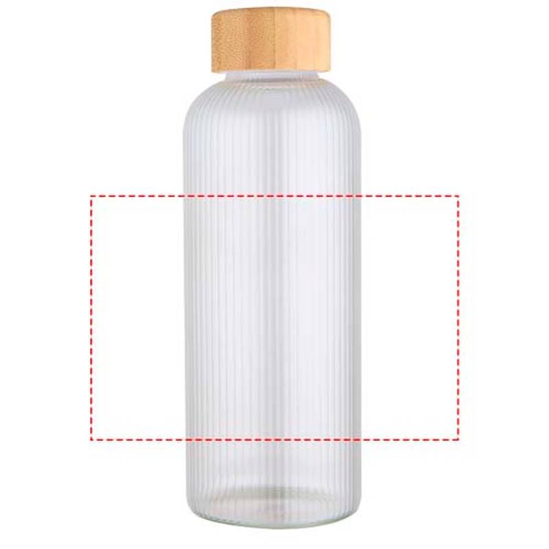 Mirage 650ml jednostenná sklenená fľaša s bambusovým viečkom, transparentná Mirage 650ml jednostenná sklenená fľaša s bambusovým viečkom, transparentná