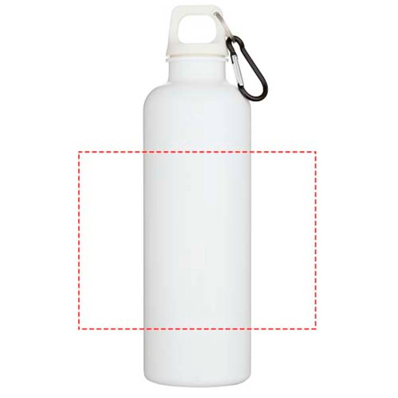 Oregon 750 ml fľaša na vodu s karabínou z recykl. plastu s certifikáciou RCS, biela Oregon 750 ml fľaša na vodu s karabínou z recykl. plastu s certifikáciou RCS, biela