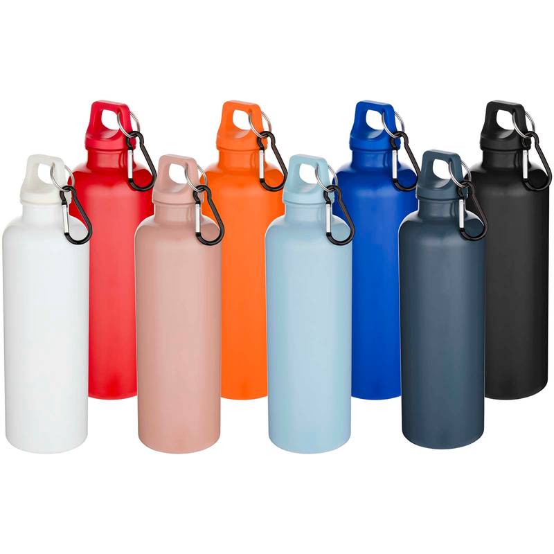 Oregon 750 ml fľaša na vodu s karabínou z recykl. plastu s certifikáciou RCS, biela Oregon 750 ml fľaša na vodu s karabínou z recykl. plastu s certifikáciou RCS, biela