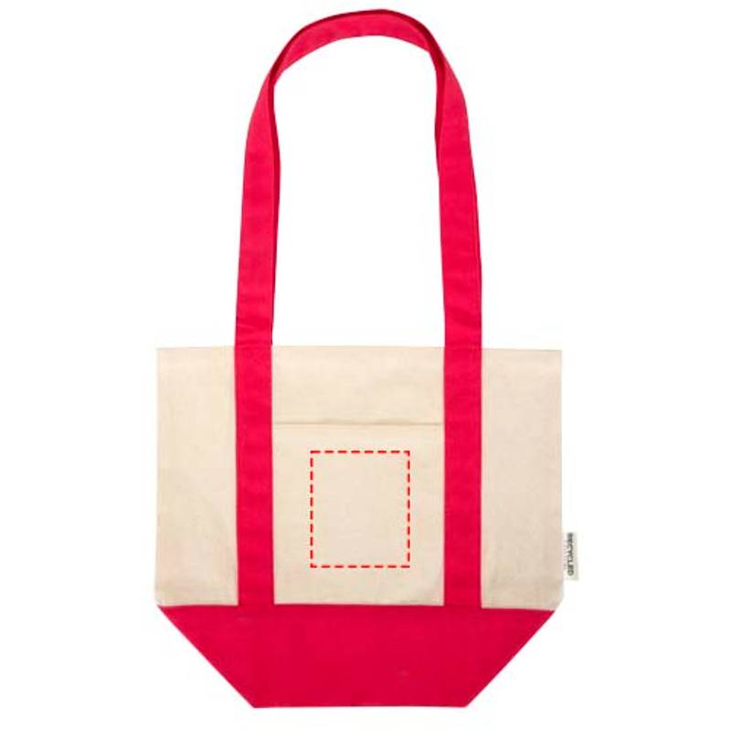 Sam nákupná taška 320 g/m² z recykl. GRS bavlny, modrá Navy - hnedá Sam nákupná taška 320 g/m² z recykl. GRS bavlny, modrá Navy - hnedá