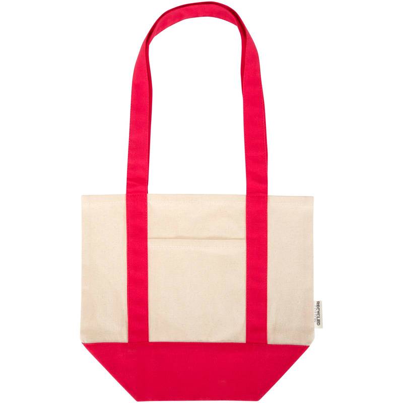 Sam nákupná taška 320 g/m² z recykl. GRS bavlny, modrá Navy - hnedá Sam nákupná taška 320 g/m² z recykl. GRS bavlny, modrá Navy - hnedá