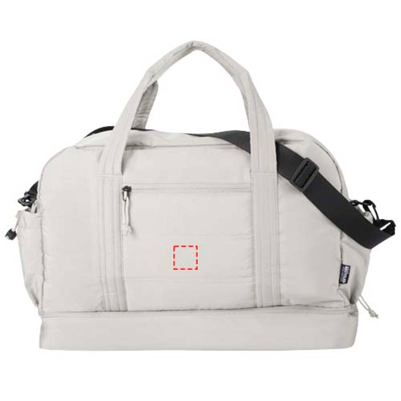 Puffer športová taška z recykl. GRS s izolovaným dnom, 30 l, hnedá Sand Puffer športová taška z recykl. GRS s izolovaným dnom, 30 l, hnedá Sand