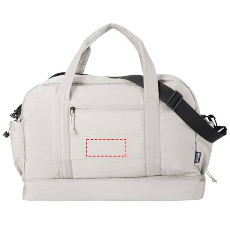 Puffer športová taška z recykl. GRS s izolovaným dnom, 30 l, hnedá Sand Puffer športová taška z recykl. GRS s izolovaným dnom, 30 l, hnedá Sand