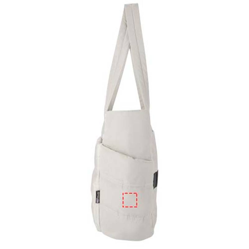 Puffer taška na notebook veľkosti 15,6″ z recykl. GRS, 18 l, hnedá Sand Puffer taška na notebook veľkosti 15,6″ z recykl. GRS, 18 l, hnedá Sand