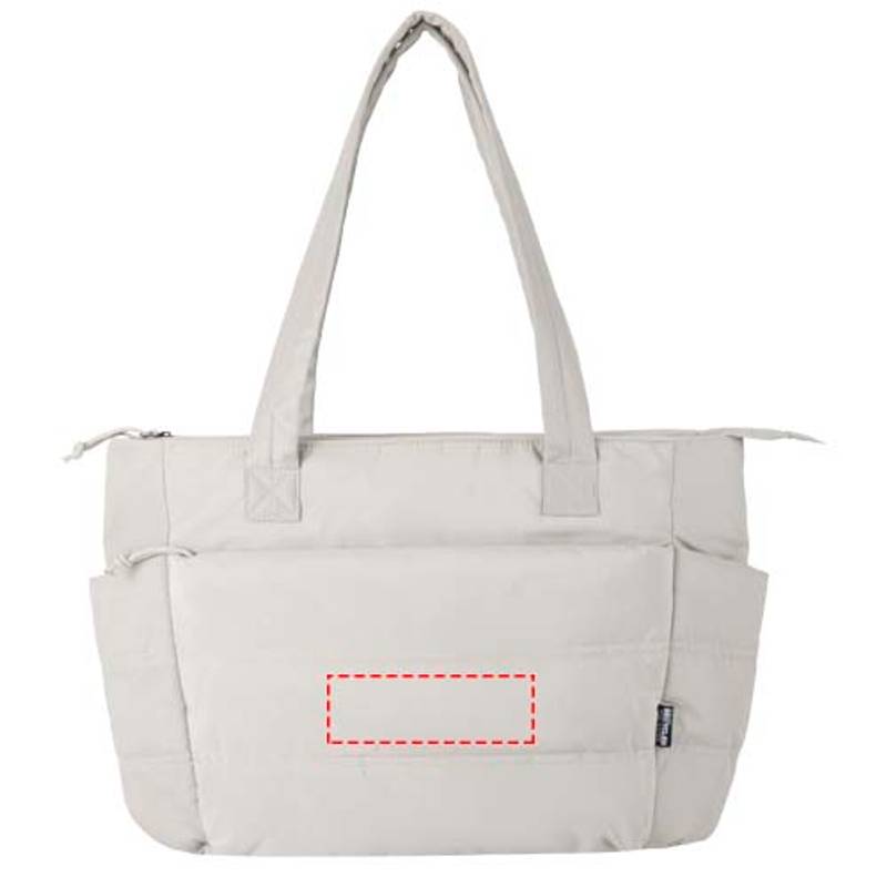 Puffer taška na notebook veľkosti 15,6″ z recykl. GRS, 18 l, hnedá Sand Puffer taška na notebook veľkosti 15,6″ z recykl. GRS, 18 l, hnedá Sand