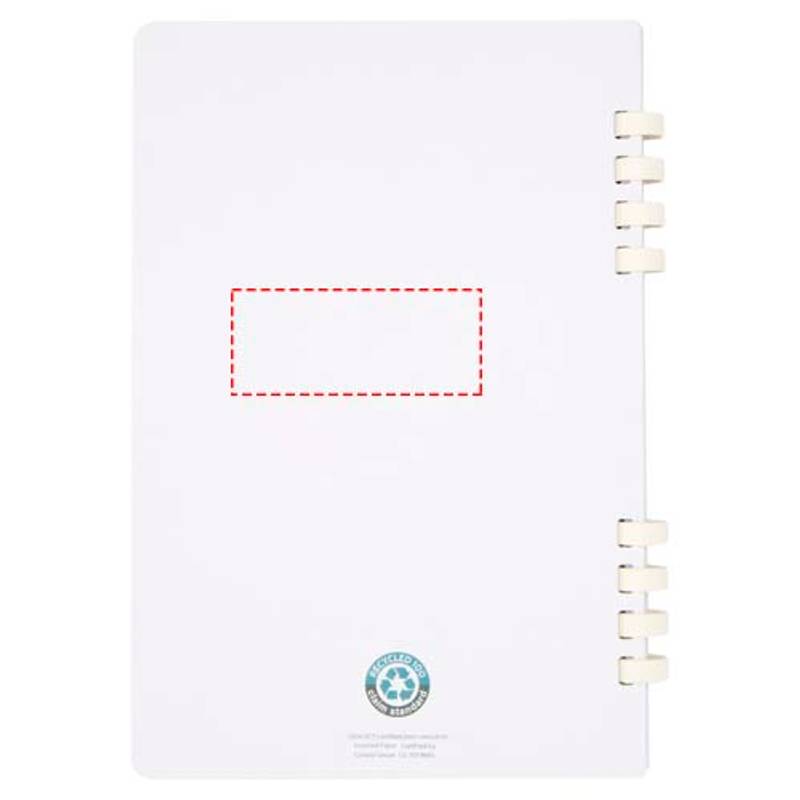 Fil poznámkový blok formátu A5 s krúžkovou väzbou z recykl. RCS, biela Fil poznámkový blok formátu A5 s krúžkovou väzbou z recykl. RCS, biela