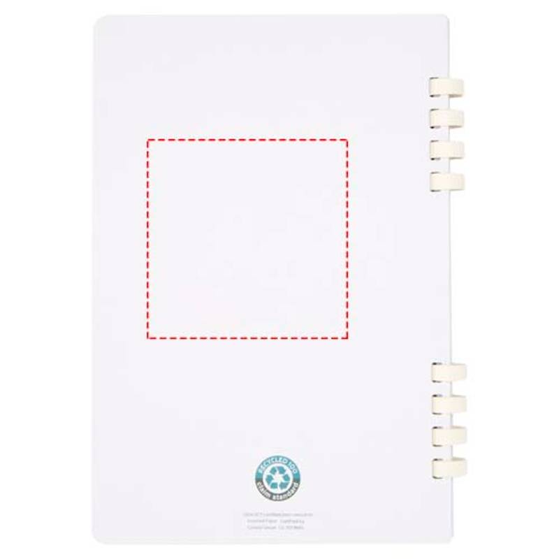 Fil poznámkový blok formátu A5 s krúžkovou väzbou z recykl. RCS, biela Fil poznámkový blok formátu A5 s krúžkovou väzbou z recykl. RCS, biela