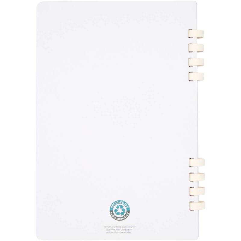 Fil poznámkový blok formátu A5 s krúžkovou väzbou z recykl. RCS, biela Fil poznámkový blok formátu A5 s krúžkovou väzbou z recykl. RCS, biela