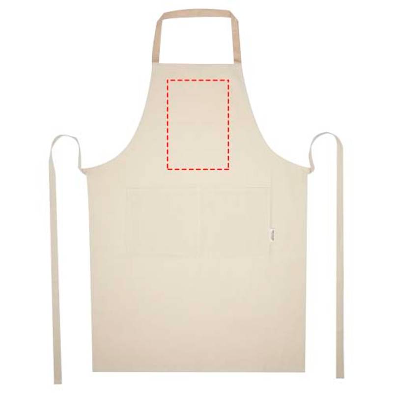 Nia zástěra z recykl. bavlny 200g/m², hnědá Oatmeal Nia zástěra z recykl. bavlny 200g/m², hnědá Oatmeal